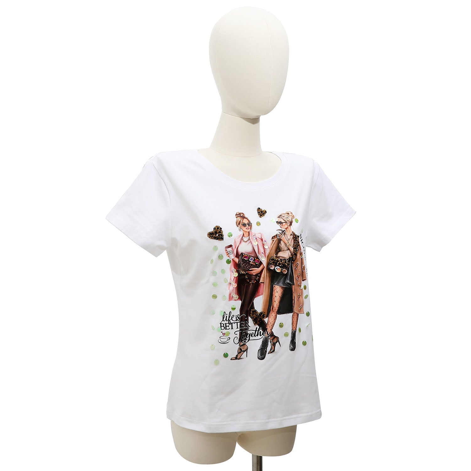 Camiseta manga corta Nicole Lee Ladies Night Blanco - KimondoShop