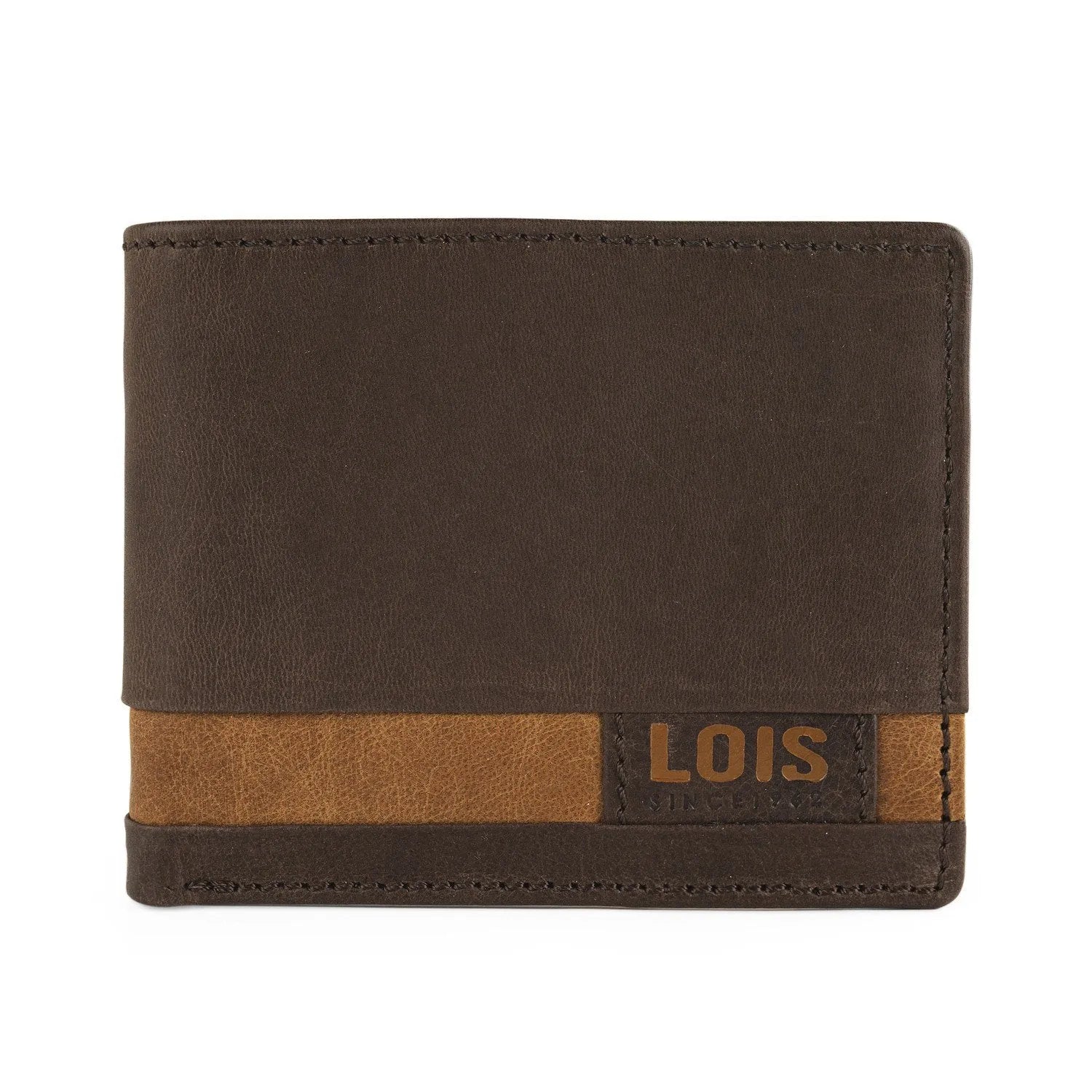 Cartera de piel hombre apaisada Lois Dayton - KimondoShop