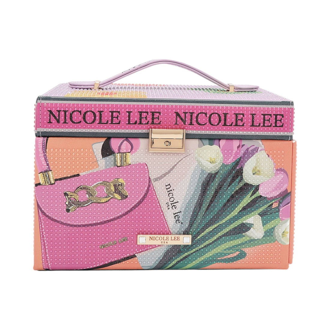Joyero grande con pedrería Nicole lee Violet Blossom - KimondoShop