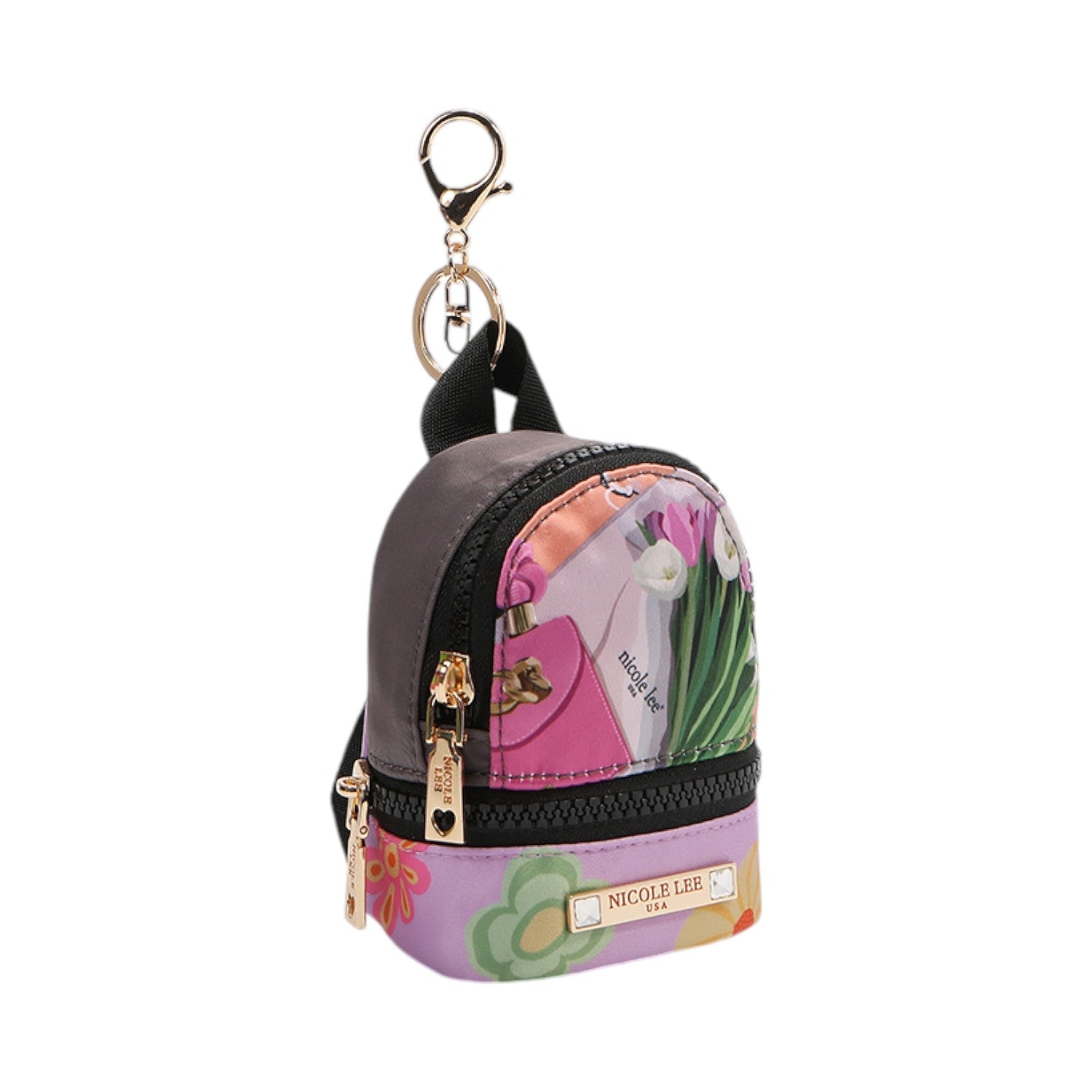 Llavero mochila Nicole Lee Violet Blossom - KimondoShop