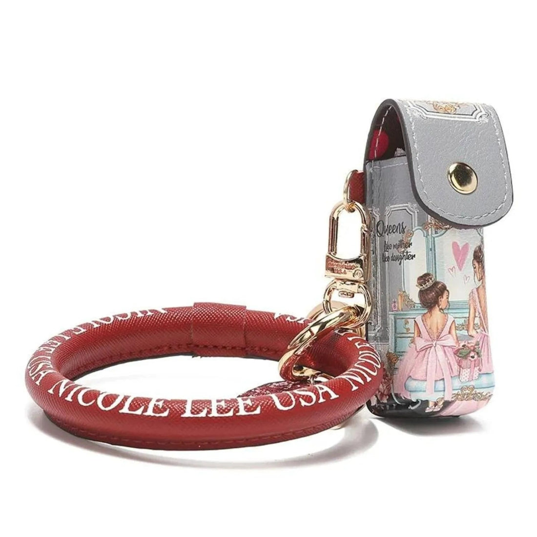 Llavero pulsera con estuche pintalabios Nicole Lee Double Queens - KimondoShop