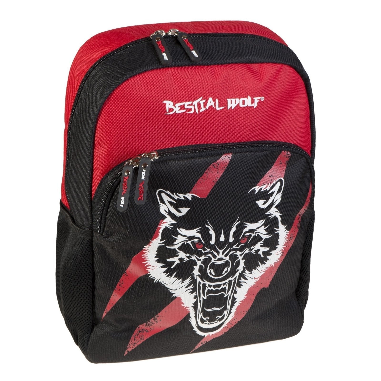 Mochila escolar Bestial Wolf Relieve Red - KimondoShop