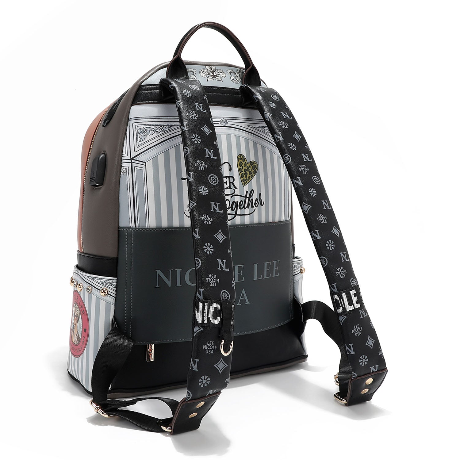 Mochila grande USB Nicole Lee Ladies Night - KimondoShop