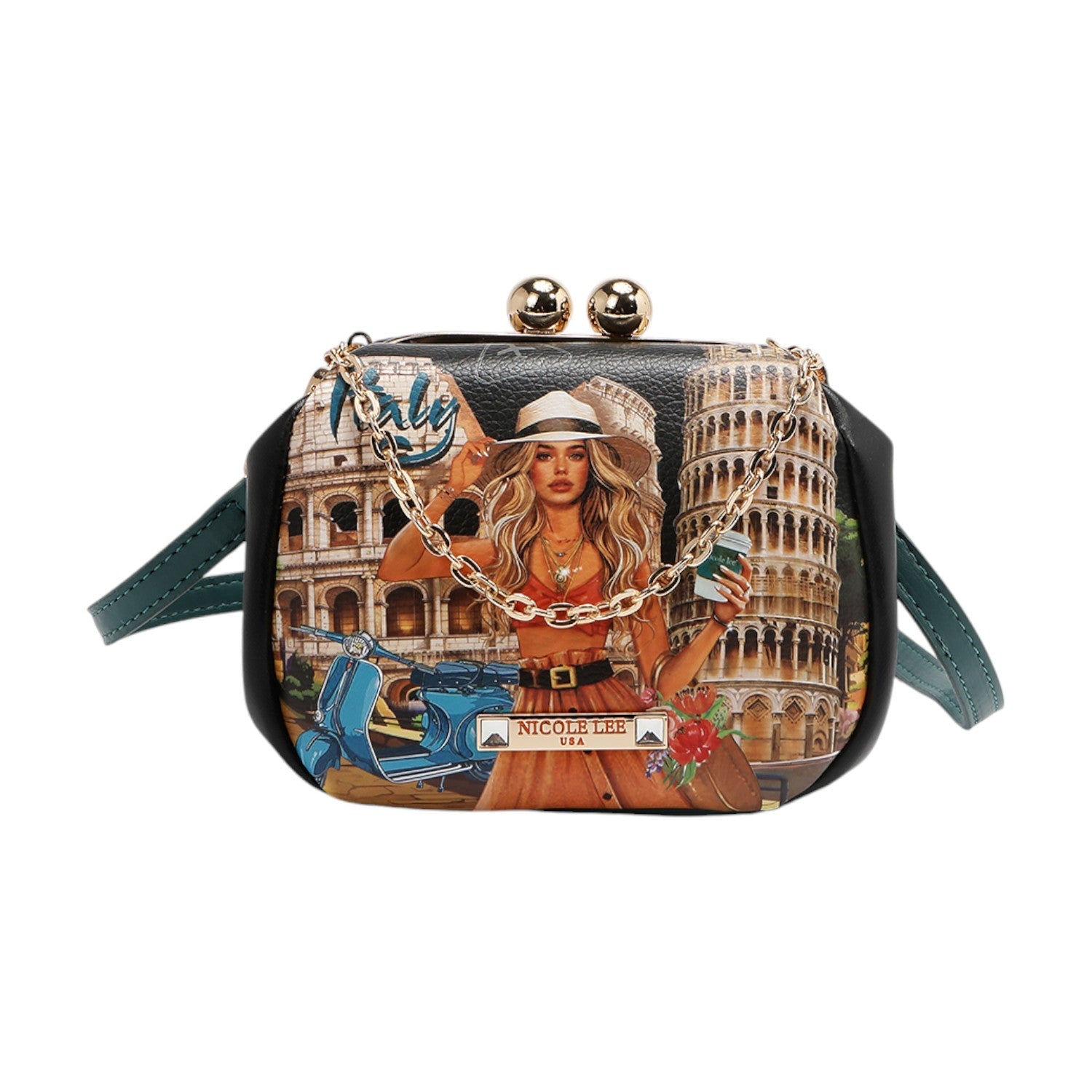 Monedero clutch Nicole Lee Martha Travels Italy - KimondoShop