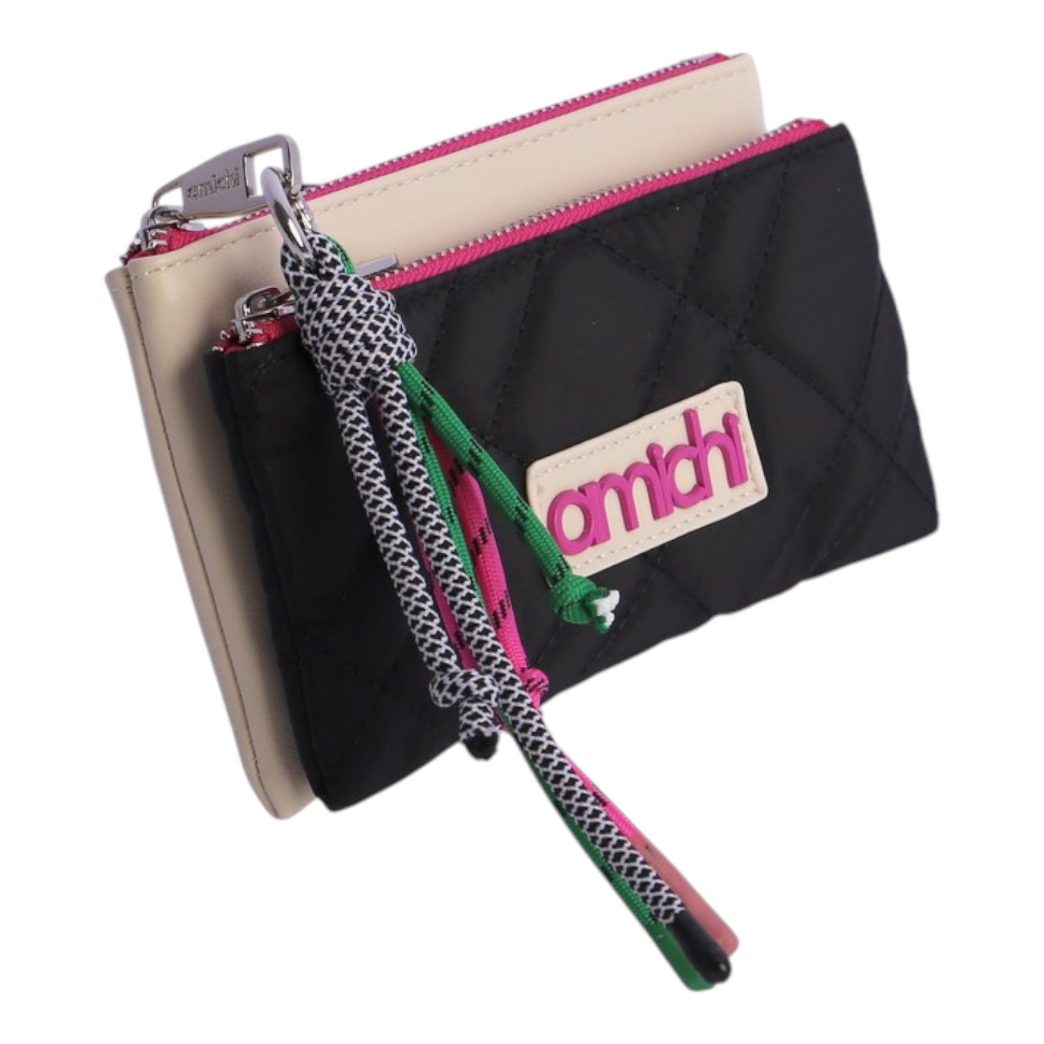 Monedero doble Amichi Verdant Negro - KimondoShop