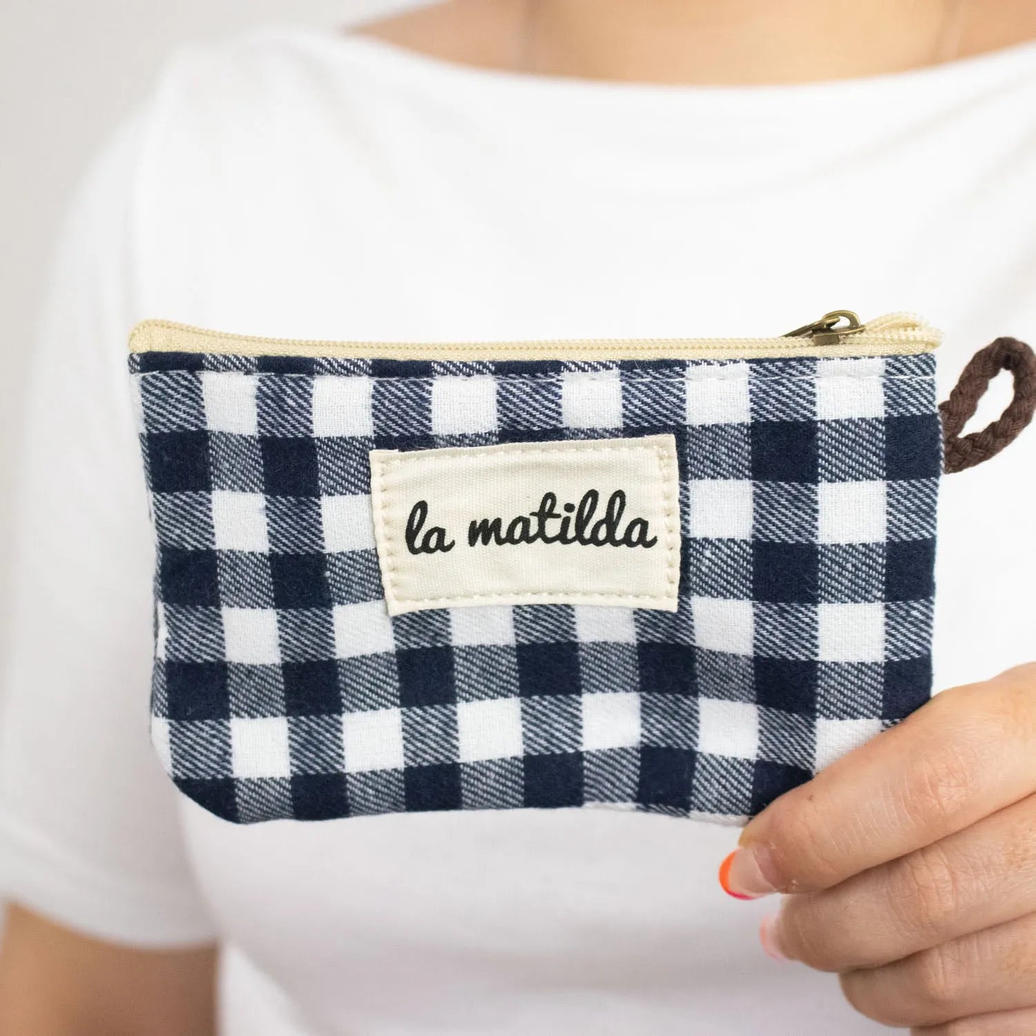 Monedero La Matilda Vichy Azul marino - KimondoShop