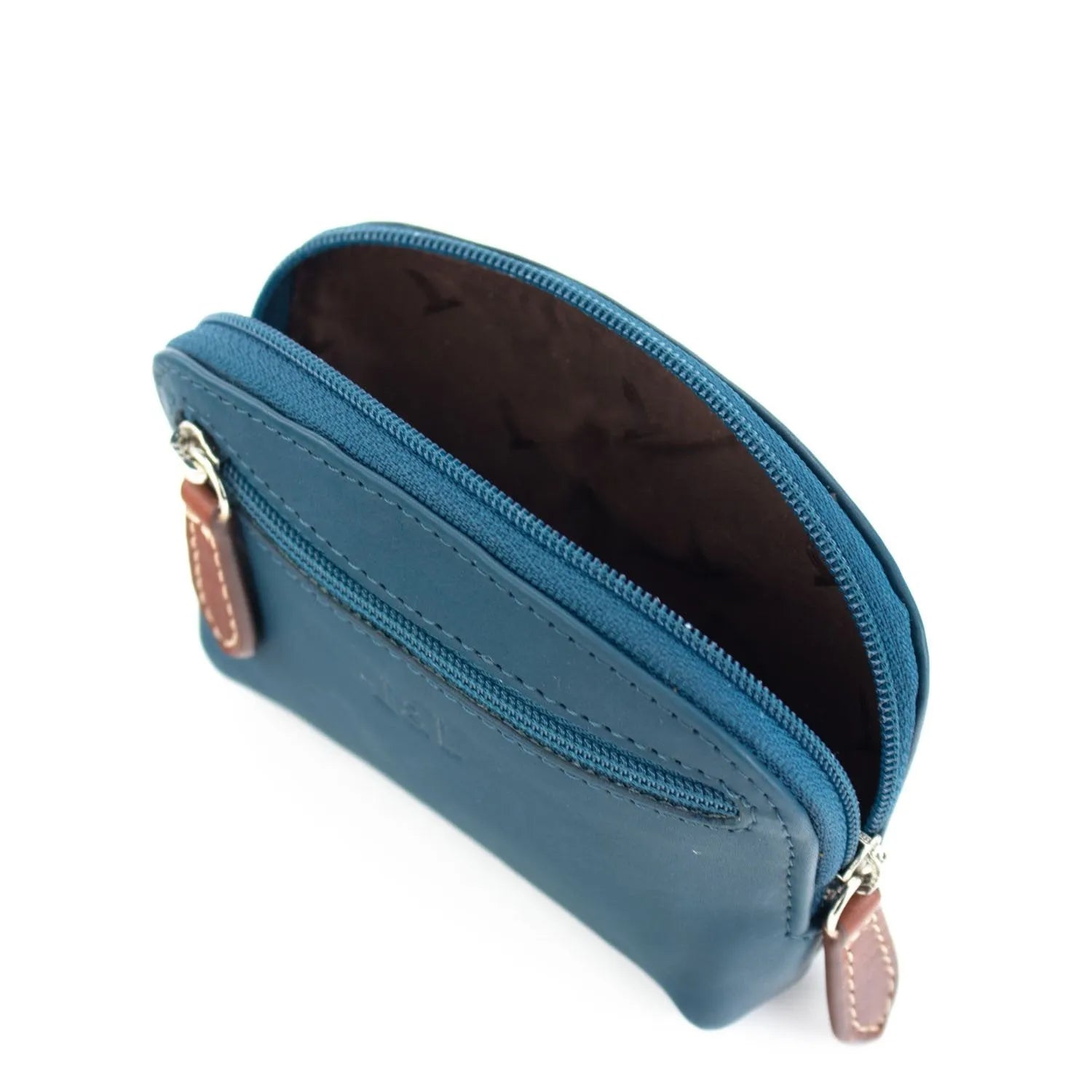 Monedero Piel Basics JL Piel Brida Azul - KimondoShop