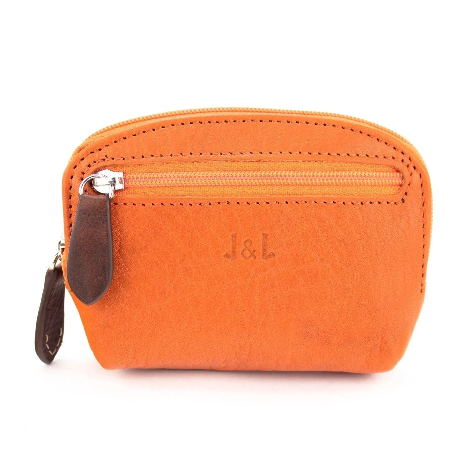 Monedero Piel Basics JL Piel Brida Naranja - KimondoShop