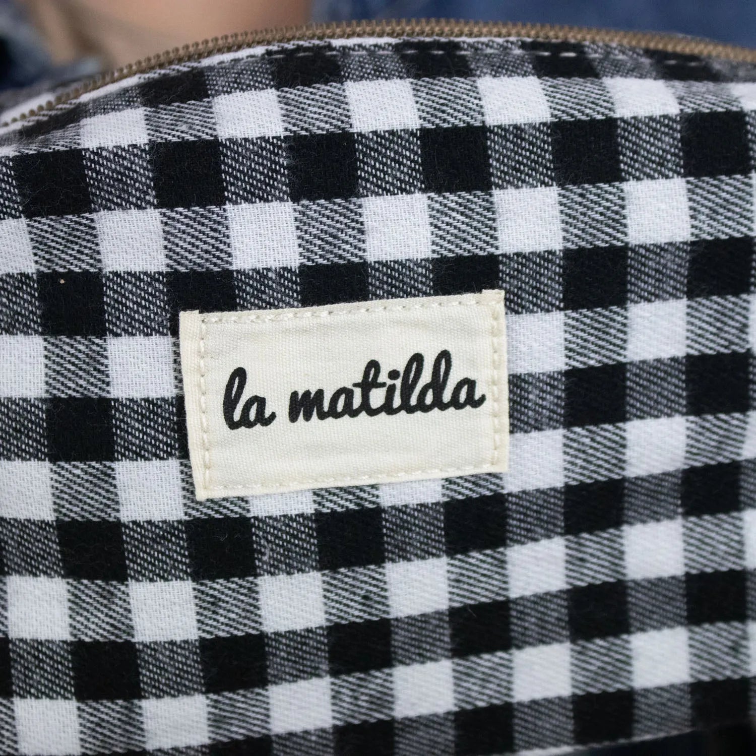 Neceser con base La Matilda Vichy Negro - KimondoShop