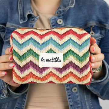 Neceser con base La Matilda Vichy Print Zigzag - KimondoShop