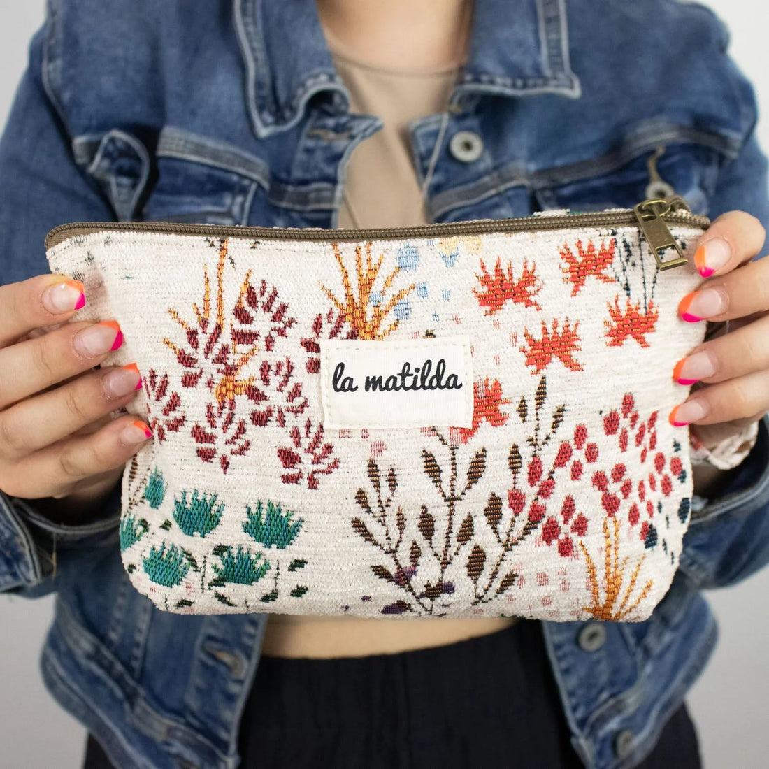 Neceser grande La Matilda Vichy Print Floral - KimondoShop