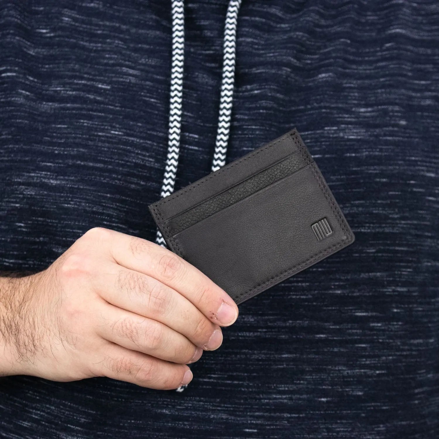 Tarjetero de hombre MyWallets plano en piel - KimondoShop