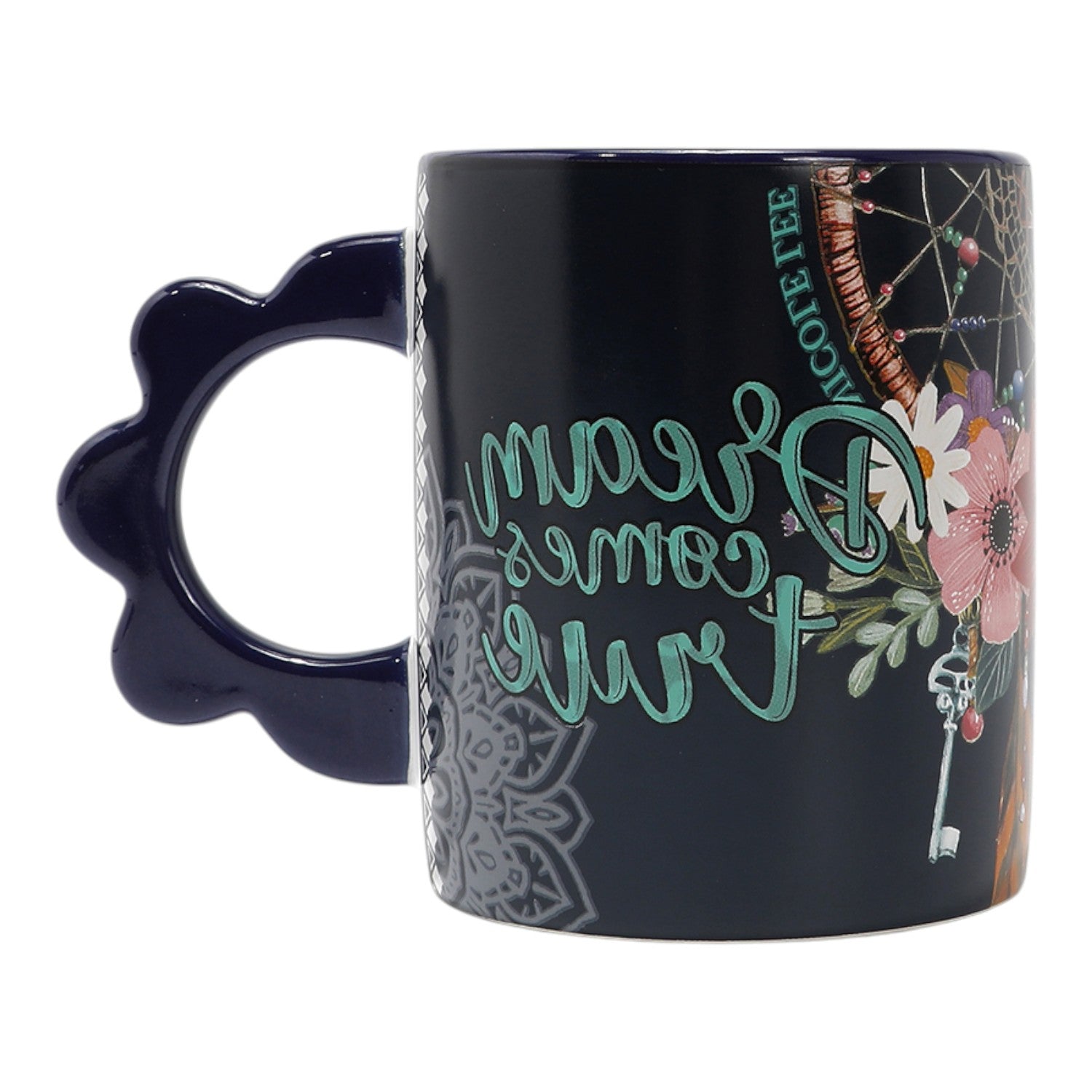 Taza cerámica asa flor Nicole Lee Dream Comes True - KimondoShop